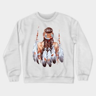 Native American Back Woman #1 Crewneck Sweatshirt